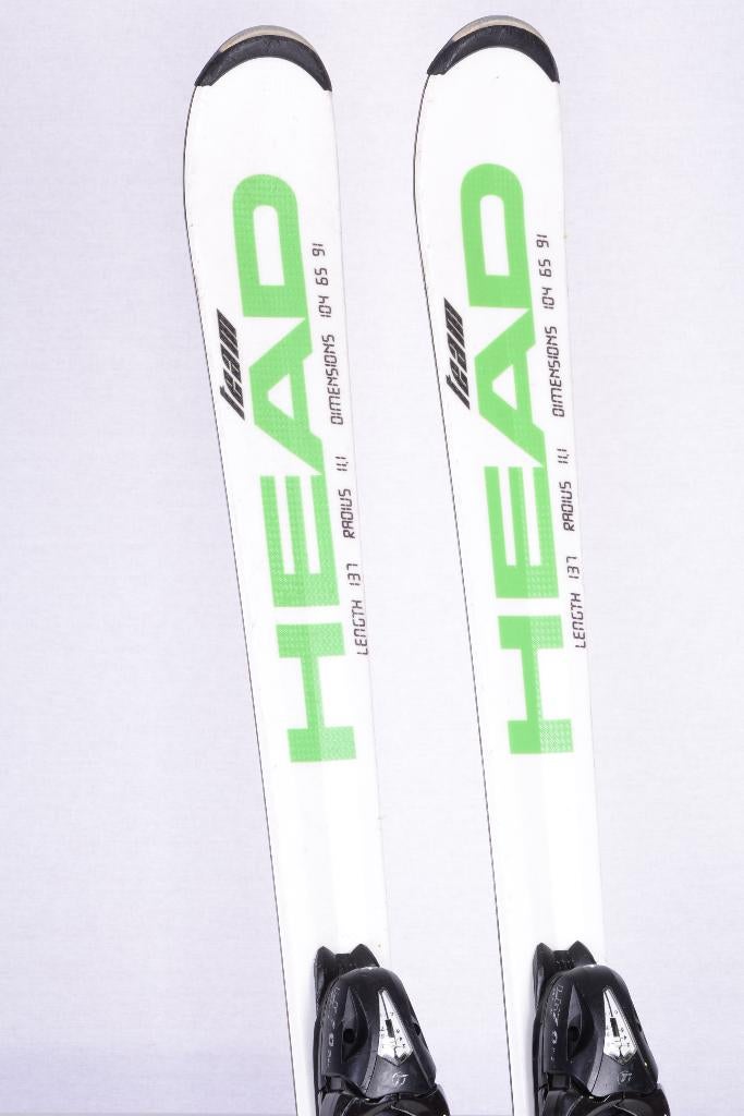 127 137 kinder ski's HEAD SUPERSHAPE TEAM, green, Gebruikt, 100 tot 140 cm, Ophalen of Verzenden, Carve