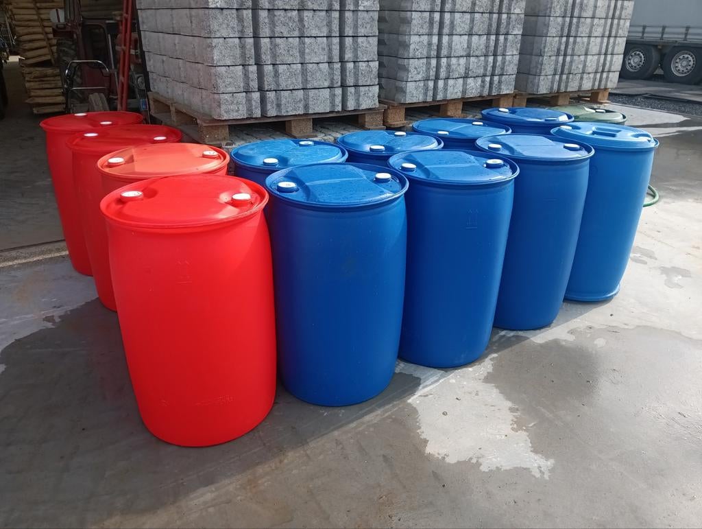 Fûts en PEHD 200 litres PERFECT CLEAN, Jardin & Terrasse, Barils de pluie, Enlèvement