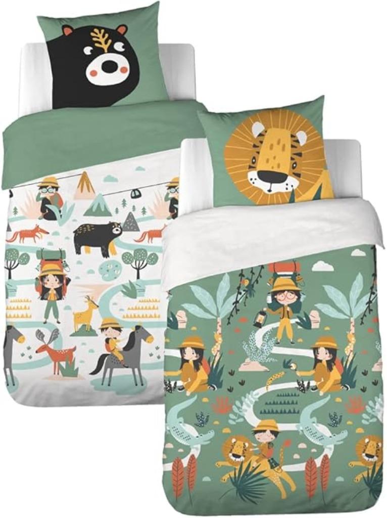 Parure de lit réversible pour enfant | 140 x 200 cm | Nouvea