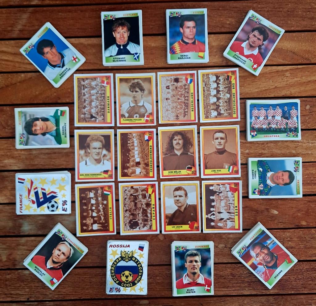 Panini Euro 96 rode achterkant(-42st) in topstaat, Enlèvement ou Envoi, Neuf