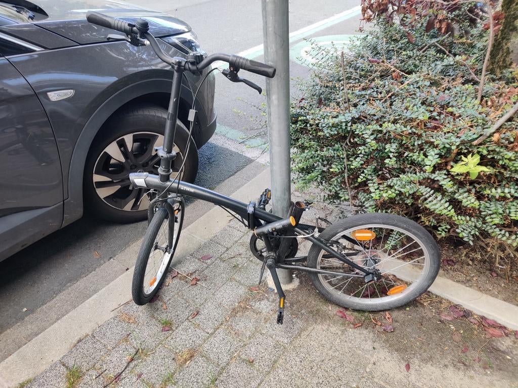 Vélo pliable BTWIN FOLD 100 + cadenas U, Vélos & Vélomoteurs, Enlèvement, Comme neuf