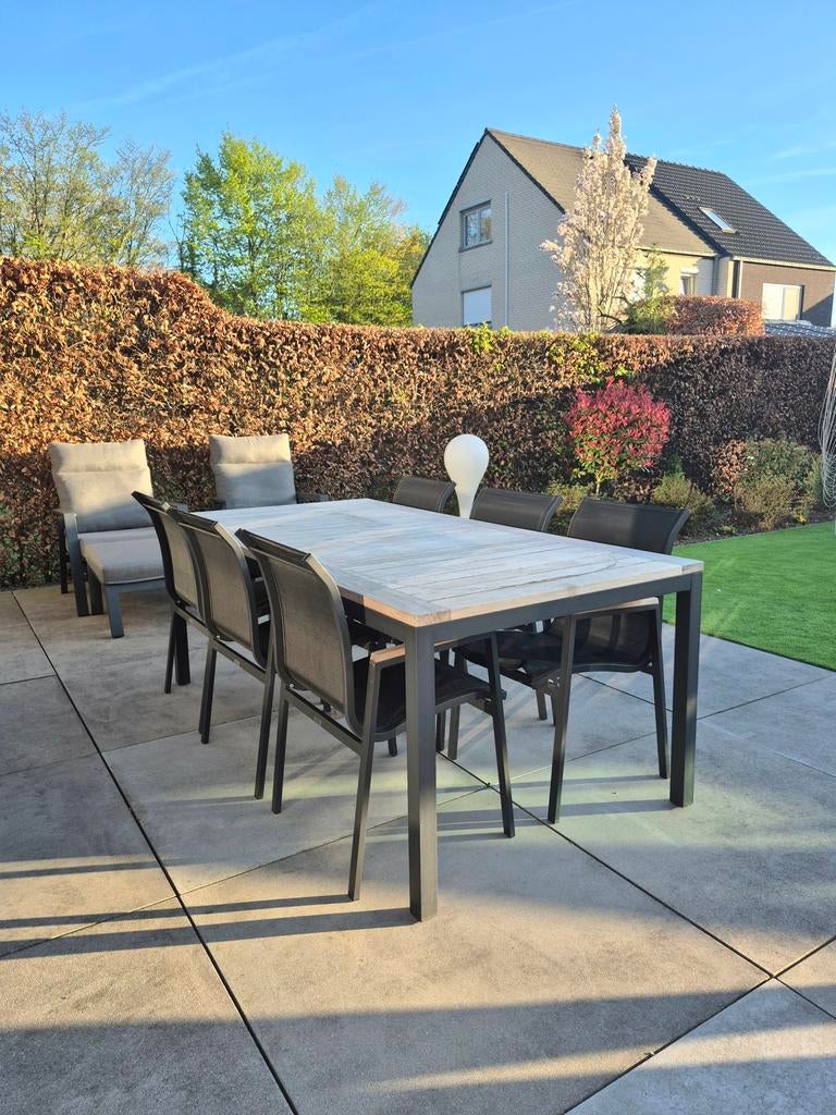 Tuinset, Tuin en Terras, Ophalen, Gebruikt, 6 zitplaatsen, Teakhout