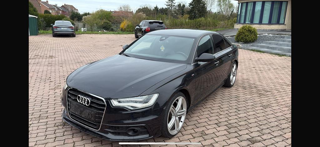 Audi A6 S-line 3.0L Diesel 395 PK Fast1 Goedkoop gedaan, Auto's, Automaat, Zwart, Zwart, Leder