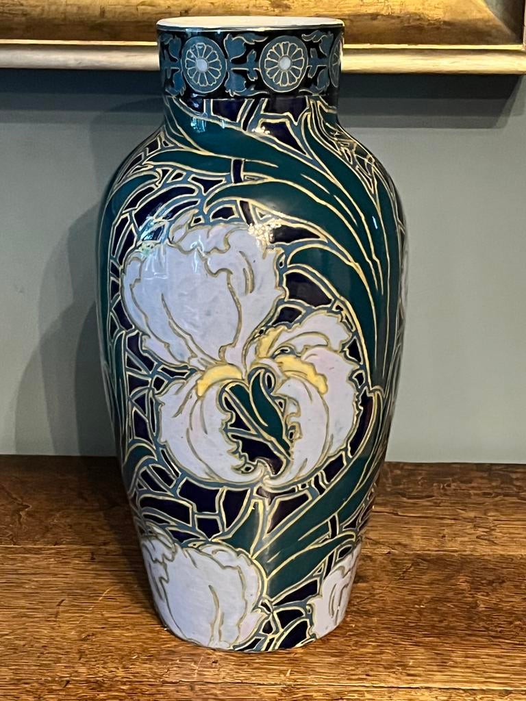 Art nouveau vaas van Catteau voor Boch, Ophalen of Verzenden