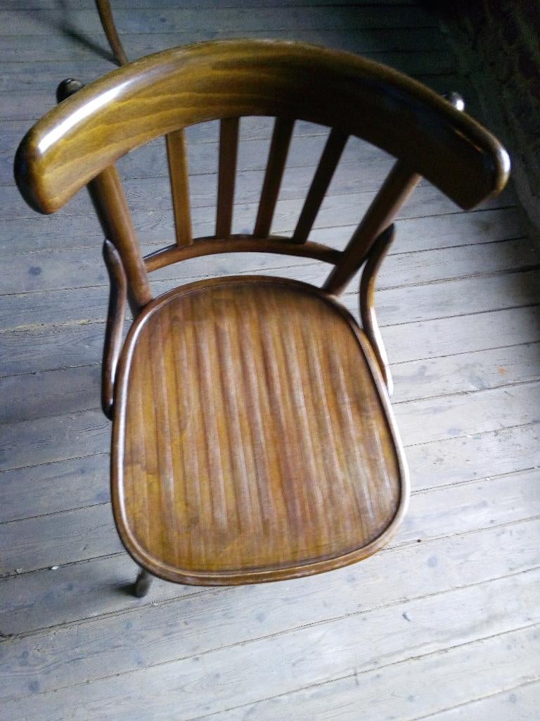 chaises de bistrot en bois, Maison & Meubles, Chaises, Utilisé, Deux, Bois, Brun, Enlèvement