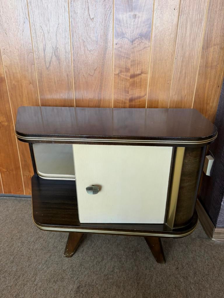 Vintage nachtkastjes + kastje, Ophalen, Gebruikt