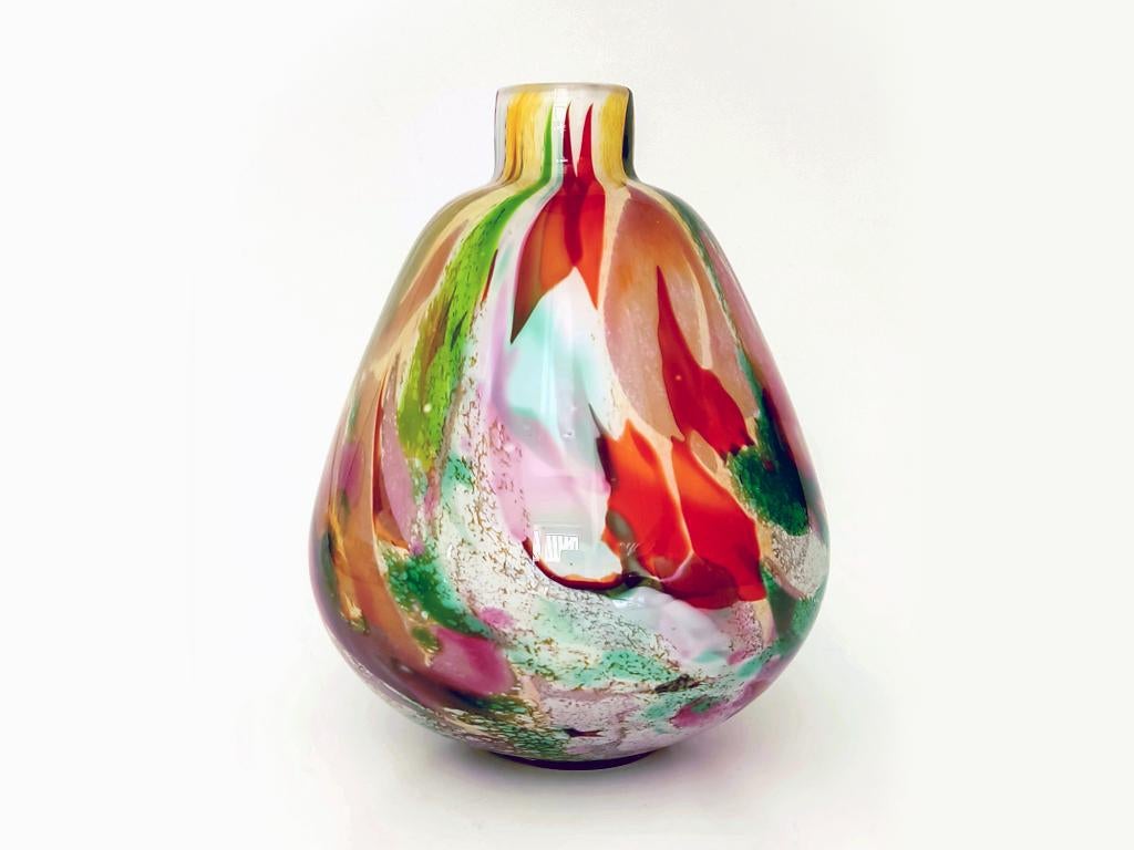 Vase en verre coloré Fidrio, Moins de 50 cm, Enlèvement ou Envoi, Autres couleurs, Comme neuf