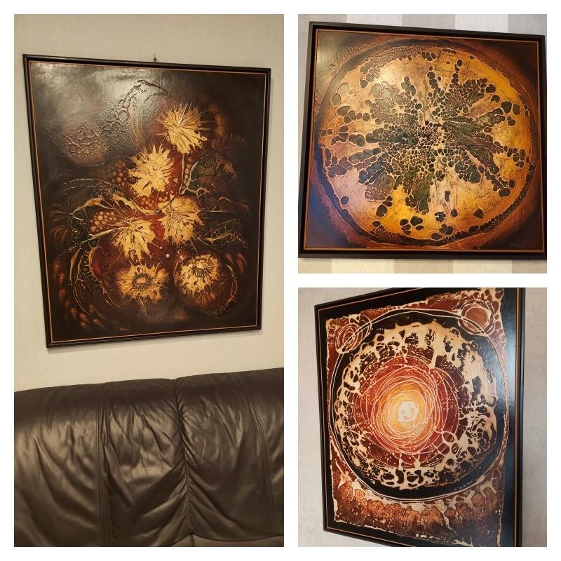 3 schilderijen van Paul Eurlings (mixed media), Ophalen