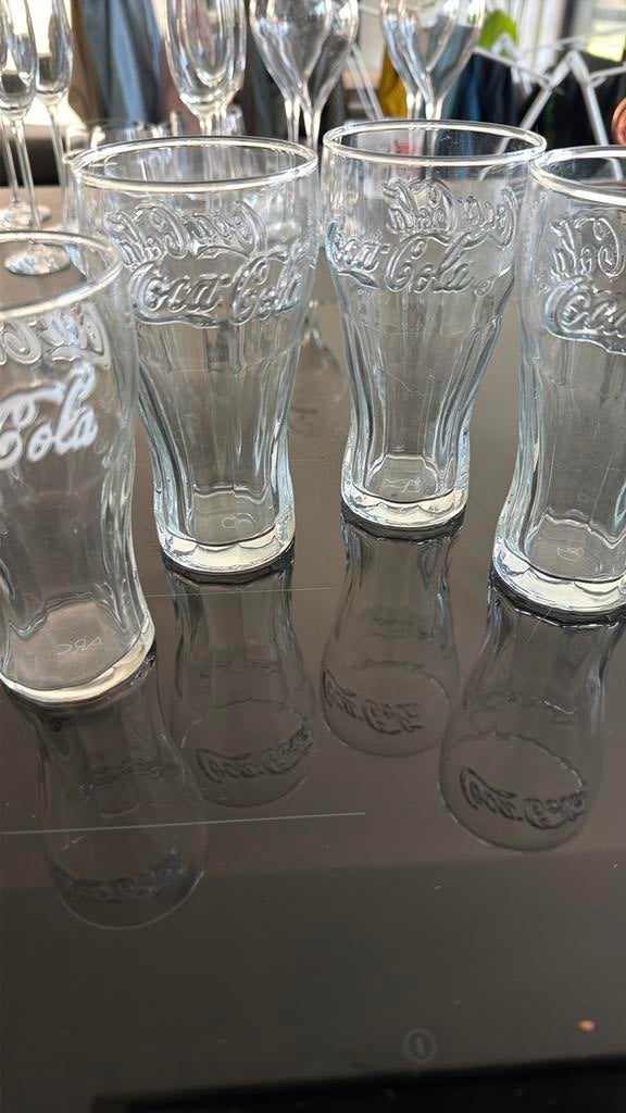 Coca cola glazen, Verzamelen, Glas en Drinkglazen, Ophalen, Zo goed als nieuw