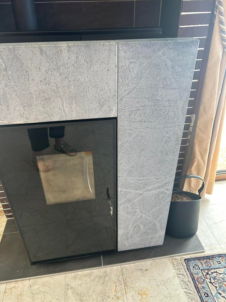 Pelletkachel rika model topo, Ophalen, Gebruikt, Vrijstaande haard