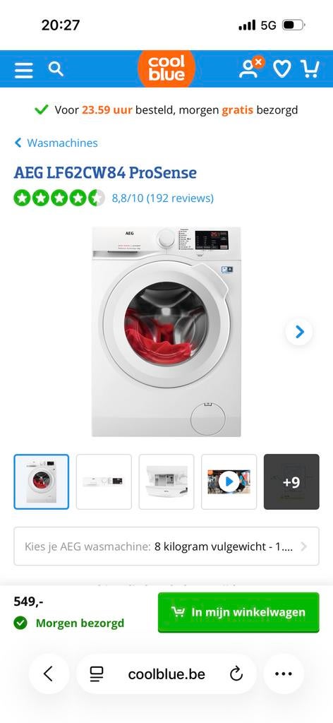 2 AEG wasmachines te koop, Electroménager, Lave-linge, Enlèvement, Neuf