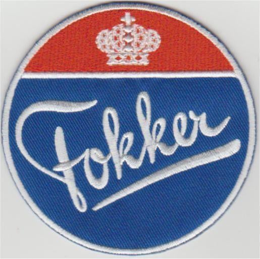 Fokker stoffen opstrijk patch embleem, Verzamelen, Verzenden, Nieuw
