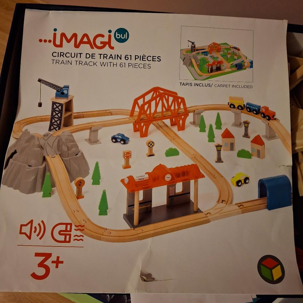 Circuit train bois enfants, Enlèvement, Utilisé, Circuit