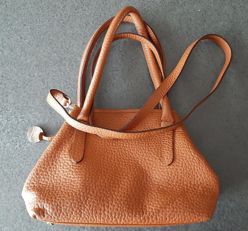 Te koop: Leuke bruine handtas van "Crinkles", Ophalen, Zo goed als nieuw, Bruin, Handtas