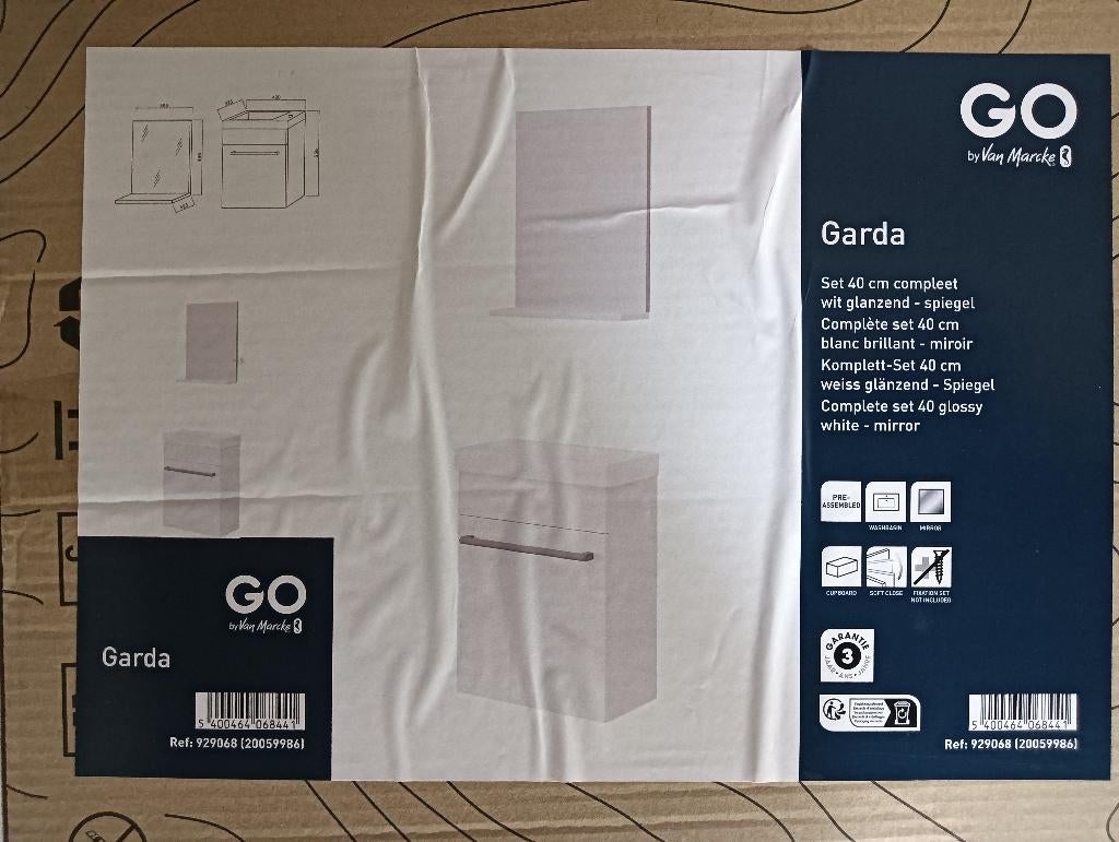 badkamermeubel Garda 40, Huis en Inrichting, Badkamer | Badkamermeubels, Ophalen, Minder dan 50 cm, Nieuw, Minder dan 25 cm