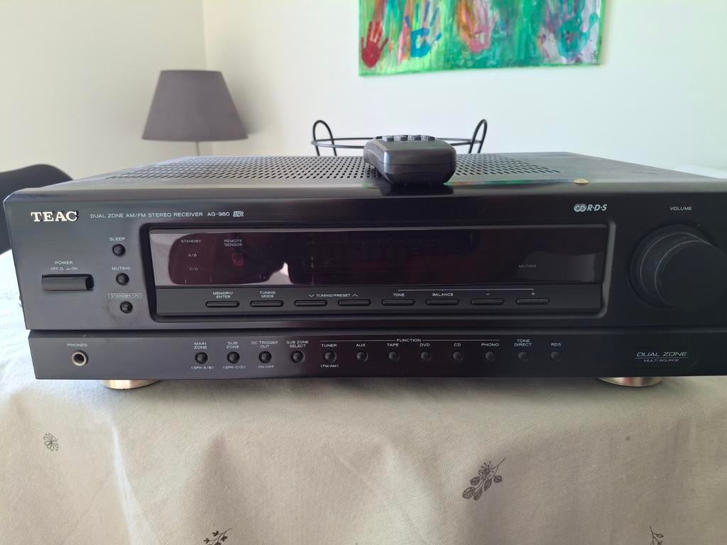 Versterker  teac  dual zone am/fm stereo reciever ag -960, Ophalen of Verzenden