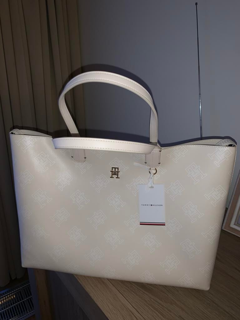 Sac à main Tote bag iconic Tommy Hilfiger écru, Enlèvement, Neuf, Sac à main