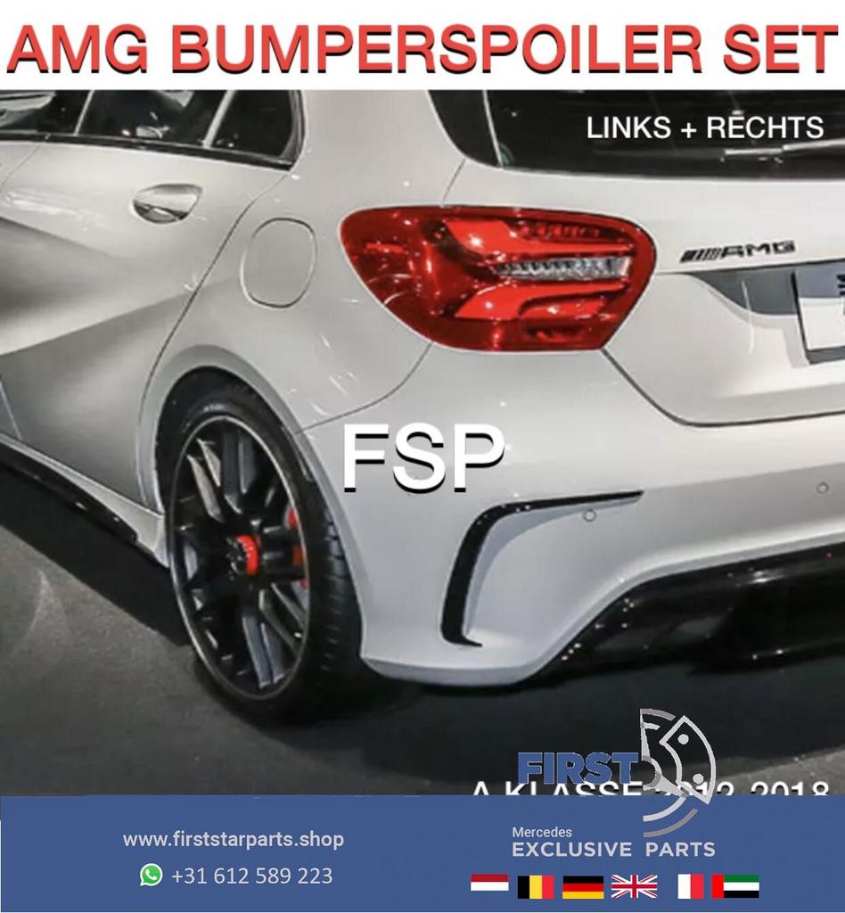 W176 FACELIFT A45 AMG SPOILER L/R AERO PAKKET Mercedes A Kla, Auto-onderdelen, -, -, -