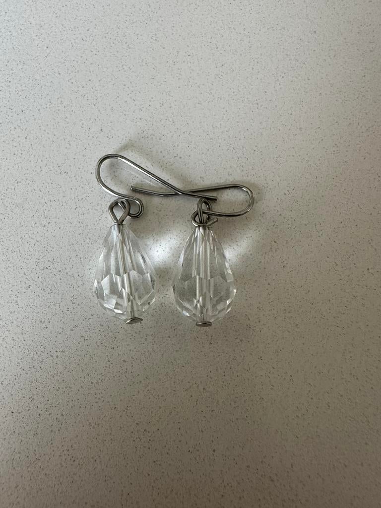 Oorbellen, Bijoux, Sacs & Beauté, Boucles d'oreilles, Enlèvement ou Envoi, Comme neuf, Blanc