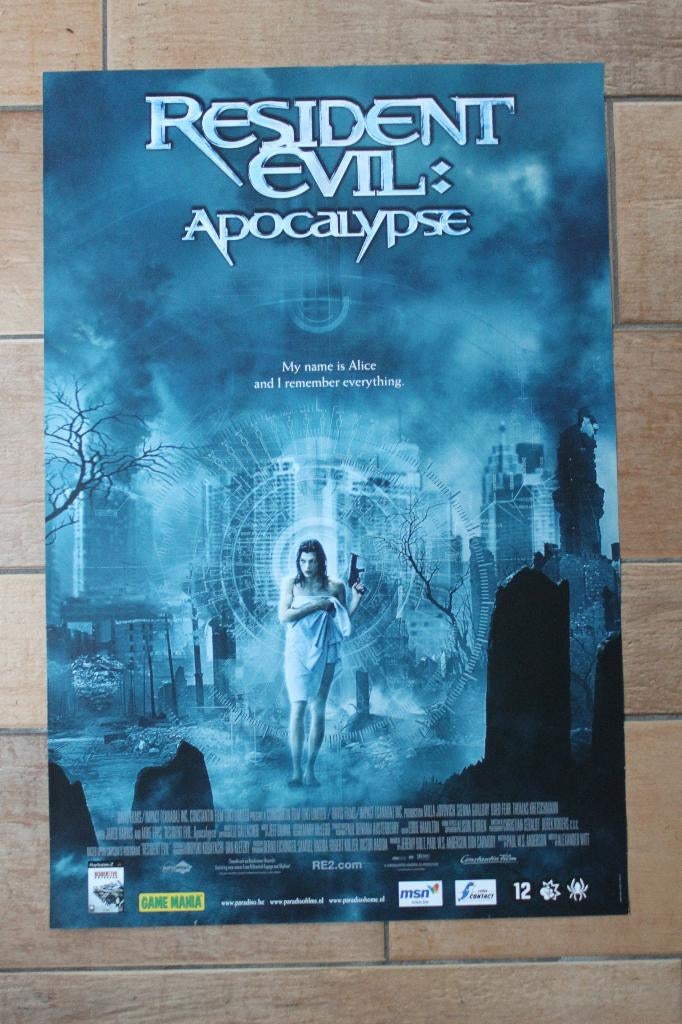 filmaffiche Resident Evil: Apocalypse 2004 filmposter, Enlèvement ou Envoi, Rectangulaire vertical, A1 jusqu'à A3, Comme neuf