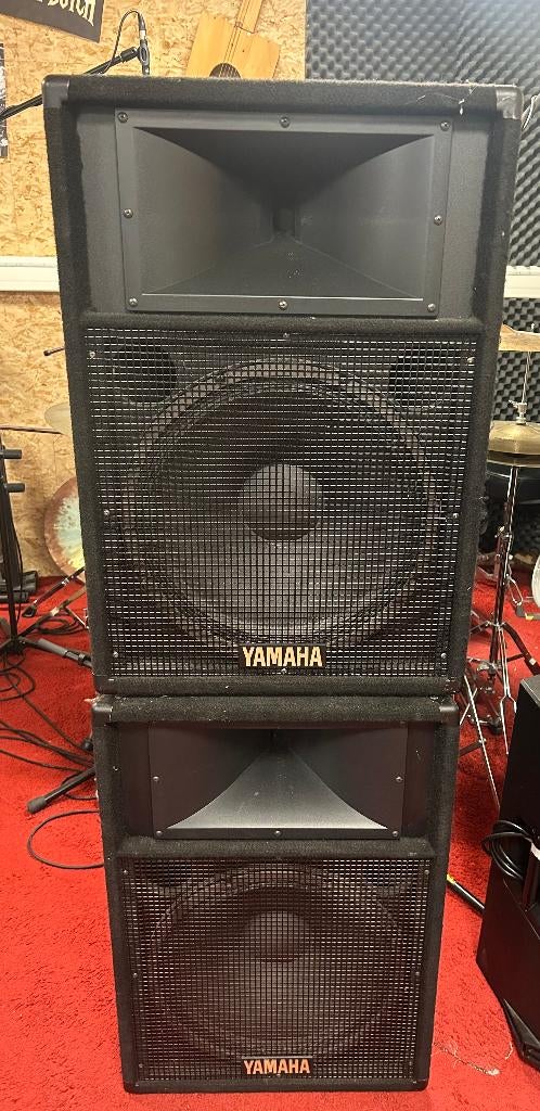 Luidsprekers Yamaha S115I VN 2 stuks, Audio, Tv en Foto, Luidsprekerboxen, Gebruikt, 120 watt of meer, Front, Rear of Stereo speakers