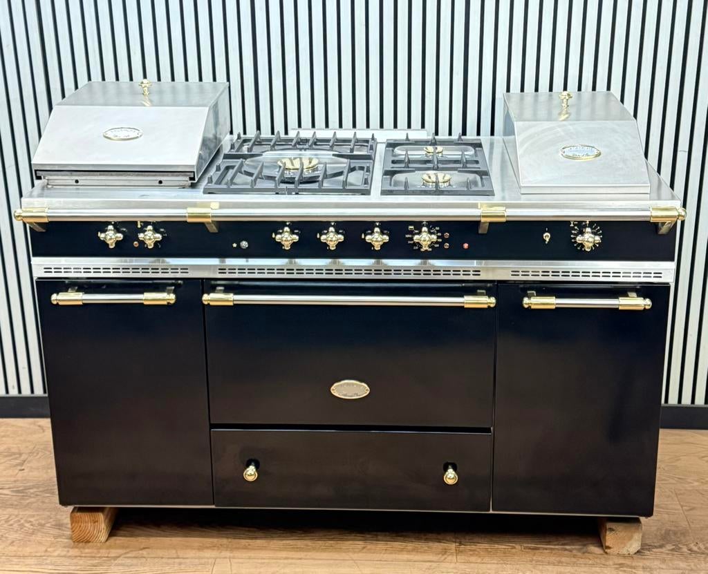 Luxe Lacanche Fornuis 3 pits Gas & Friteuse 150 cm, Elektronische apparatuur, Ovens, Hete lucht, 60 cm of meer, Ophalen of Verzenden