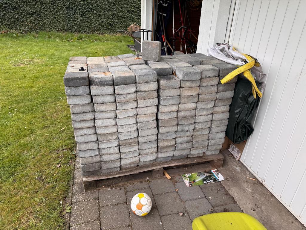 Beton klinker 15x15x5, Jardin & Terrasse, Enlèvement, Comme neuf, Béton, Briques