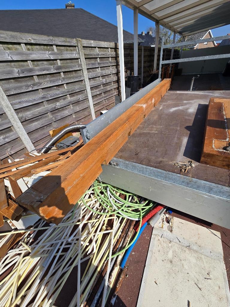 Eiken tweedehands plafond balken te koop, Enlèvement, Utilisé