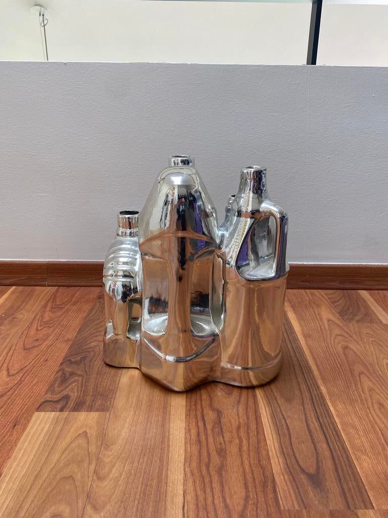 Vaas zilver Pols Potten, Huis en Inrichting, Ophalen, Zo goed als nieuw, Overige materialen, Minder dan 50 cm