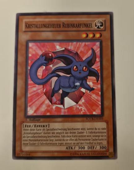 Yugioh Kristallungeheuer Rubinkarfunkel - FOTB-DE001, Ophalen of Verzenden, Nieuw