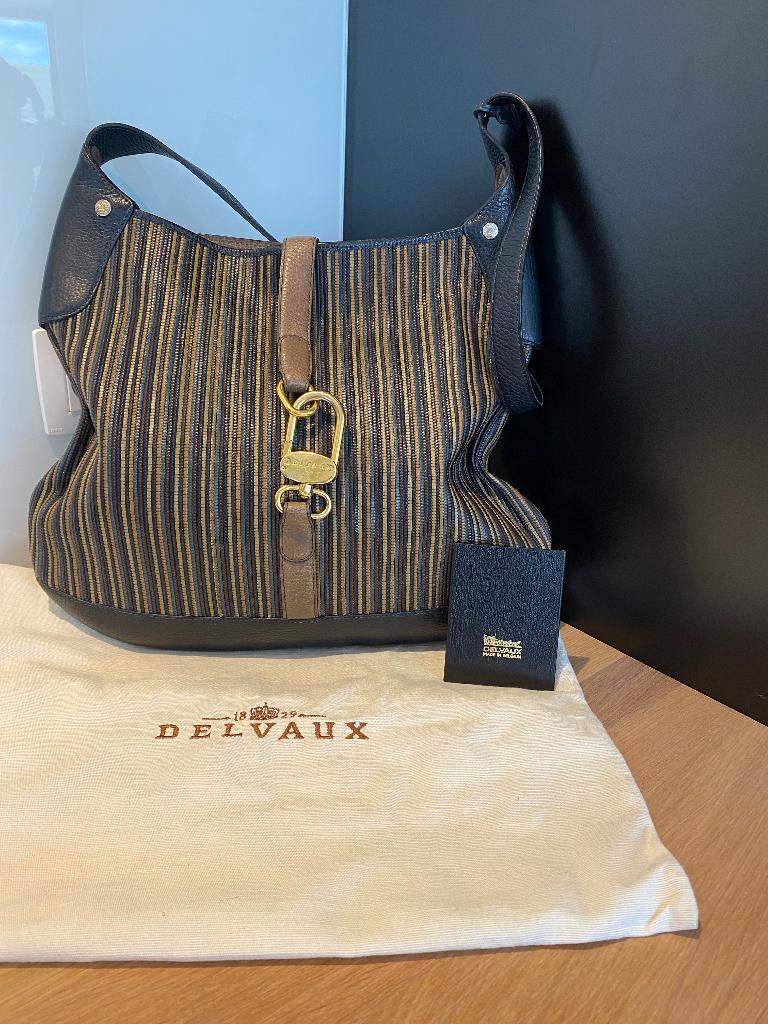 Delvaux Treille, Enlèvement ou Envoi, Comme neuf, Brun, Sac à bandoulière
