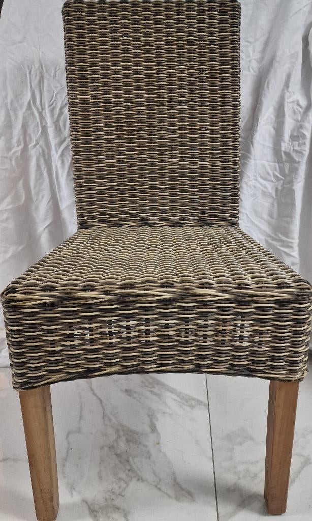 Set van 6 stoelen met kussens in goede staat, Huis en Inrichting, Ophalen, Gebruikt, Vijf, Zes of meer stoelen