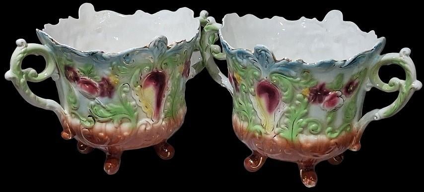 paar rococo Nimy cachepots, Antiek en Kunst, Ophalen