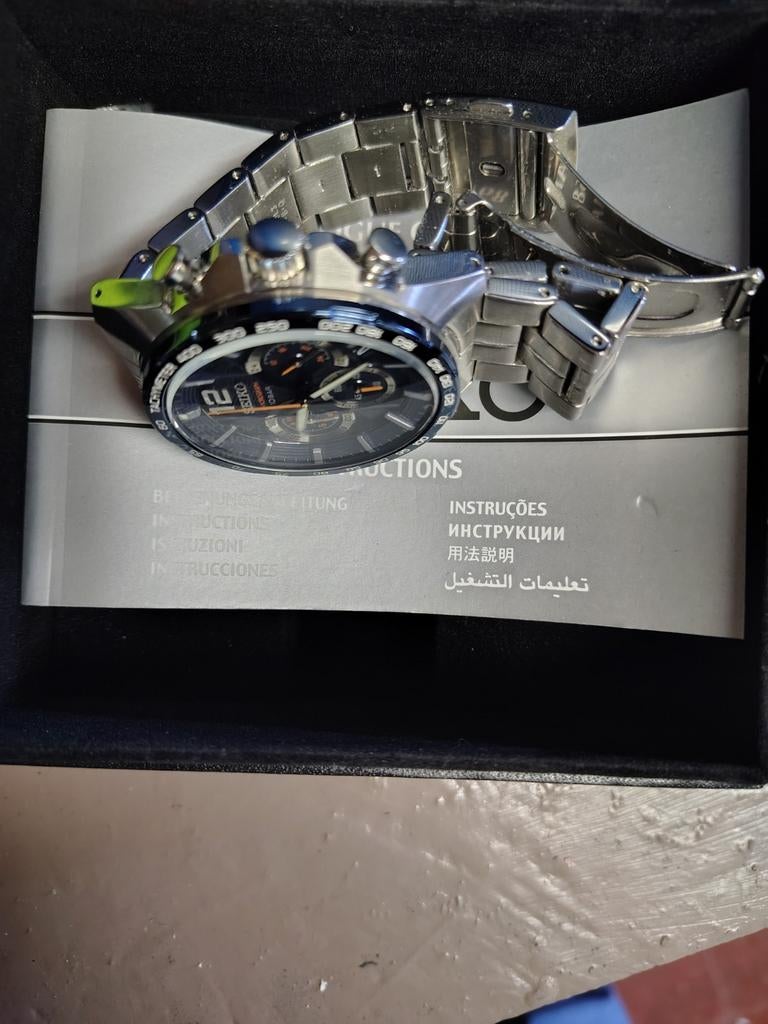 Seiko chrono krasvrij 45mm met doos, Ophalen