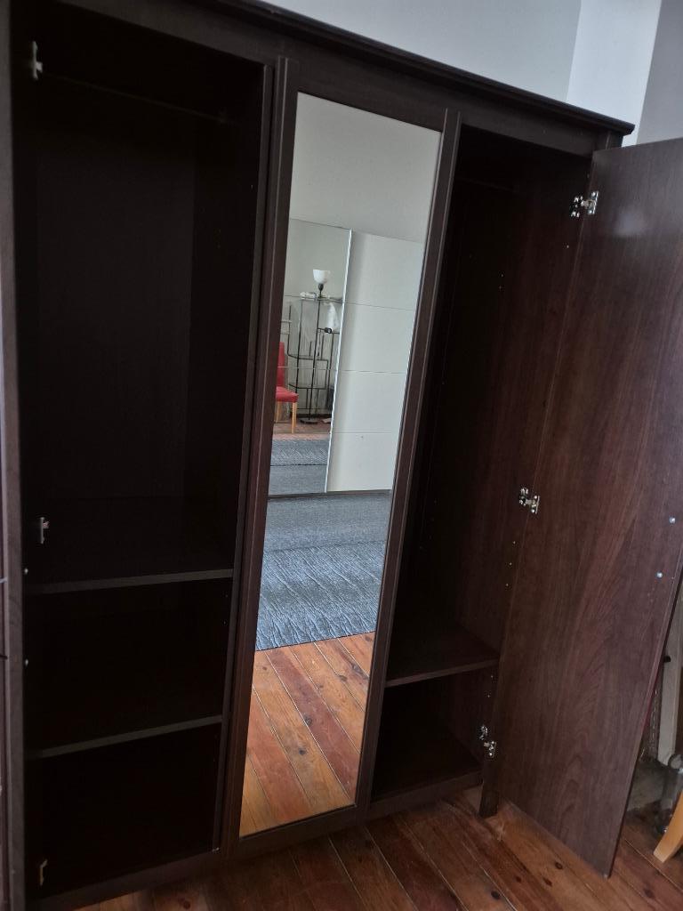 Armoire 2 portes avec mirroir, Enlèvement ou Envoi, Avec porte(s), 100 à 150 cm, 150 à 200 cm