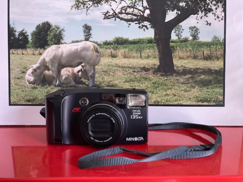 MINOLTA AF Riva Zoom 135 ex, Audio, Tv en Foto, Fotocamera's Analoog, Gebruikt, Compact, Minolta, Ophalen of Verzenden