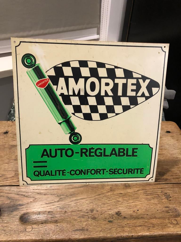 panneau publicitaire amortex ancetre oldtimer, Collections, Enlèvement, Utilisé, Panneau publicitaire