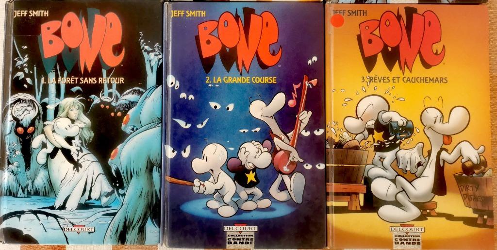 "Lot Rare de 9 Albums BONE en Parfait État – Numéros 1 à 8 +, Smith, Jeff, Série complète ou Série, Comme neuf, Enlèvement