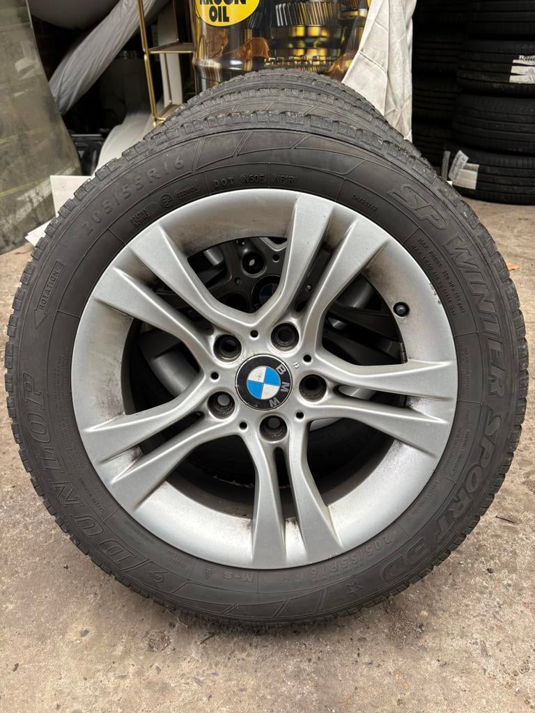 Winterset BMW Dunlop SP Wintersport 205 55 R16, Auto-onderdelen, Banden en Velgen, Ophalen, Gebruikt, 16 inch, Banden en Velgen
