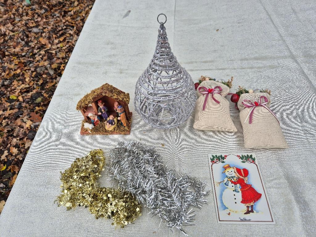 Decoration de Noël, ballon en rotin, vintage Vileroy & Boch, Divers, Noël, Utilisé, Enlèvement ou Envoi