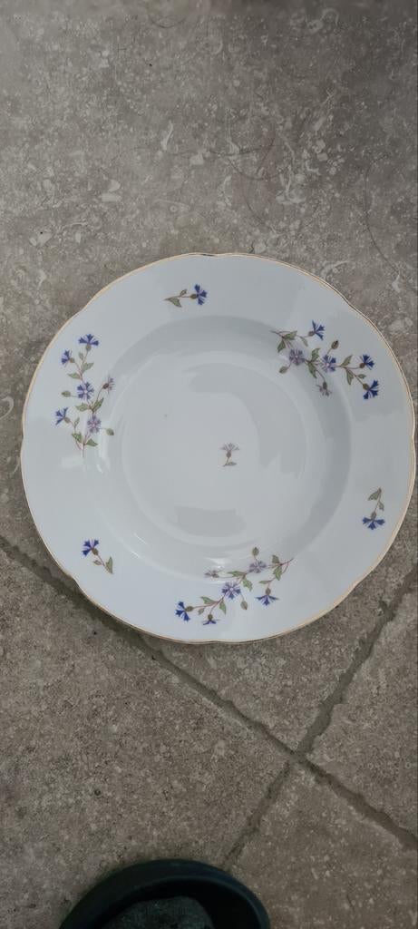 6 assiettes creuses à motif floral, Enlèvement ou Envoi