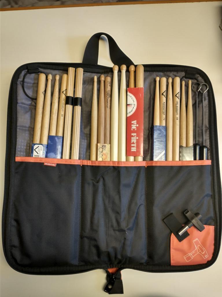 Mono Deluxe Stick Bag & uitgebreid drumstokken assortiment, Ophalen of Verzenden, Zo goed als nieuw, Overige soorten
