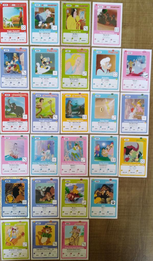 32 verzamelkaarten van verschillende Disney figuren, Collections, Enlèvement ou Envoi, Autres personnages, Comme neuf, Image ou Affiche