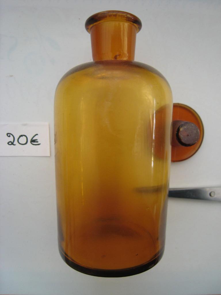 bouteille de pharmacie en verre, Antiquités & Art, Envoi