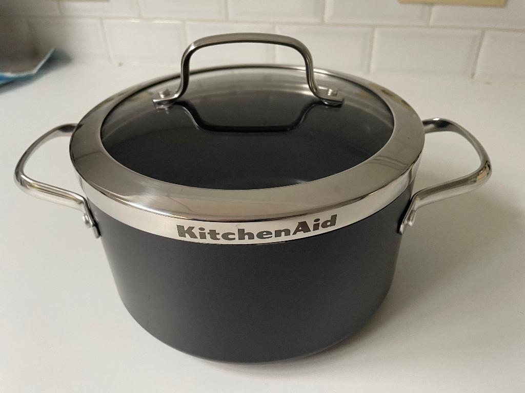 Kitchen Aid - kookpot 20cm (3,1 liter), Huis en Inrichting, Ophalen, Zo goed als nieuw, Overige materialen, Kookpan of Snelkookpan