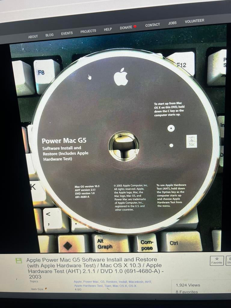 Gezocht originele apple installatie software, Verzenden, Gebruikt