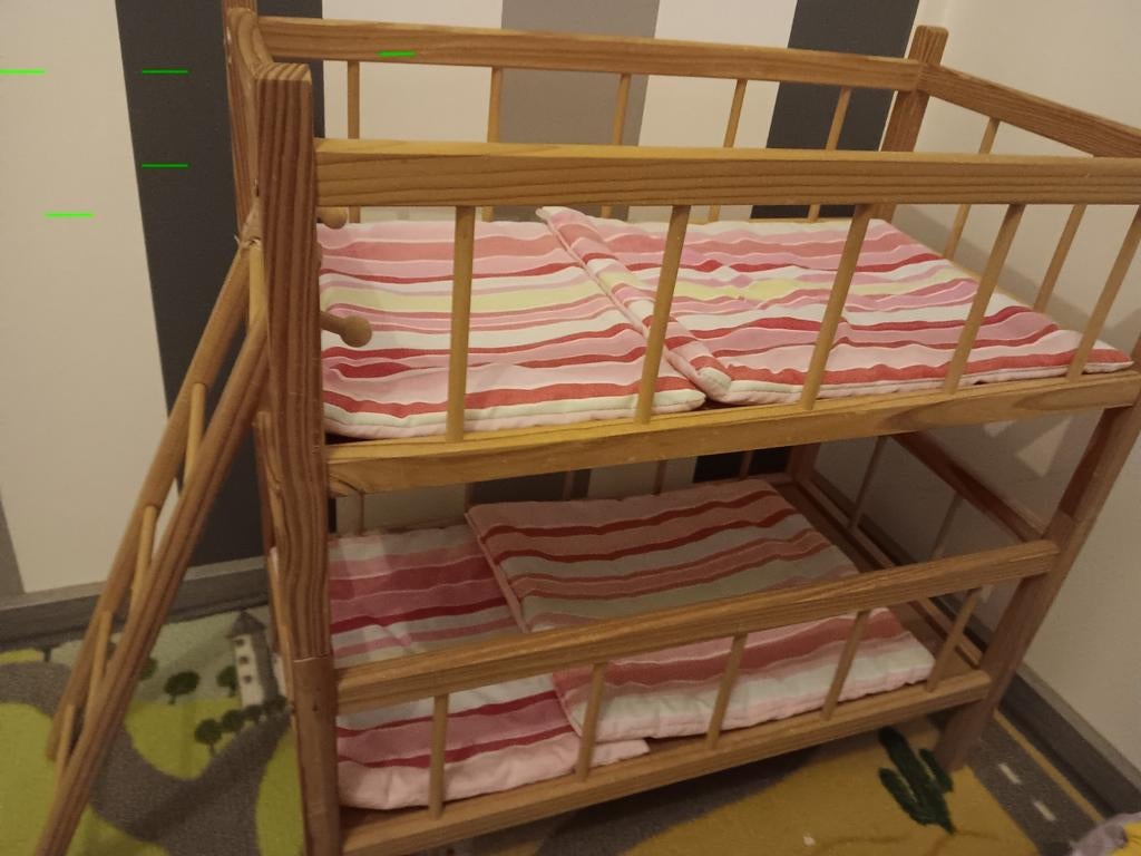 Houten poppenbed, Kinderen en Baby's, Speelgoed | Poppen, Ophalen, Gebruikt