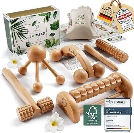 Set de massage en bois de haute qualité | LIVRAISON GRATUITE, Neuf, HELDSON, -, -