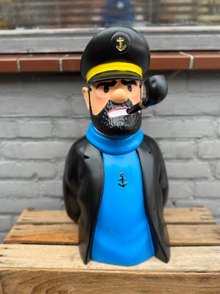 Statue du capitaine Haddock Tintin - buste, Collections, Enlèvement, Tintin, Comme neuf, Statue ou Figurine