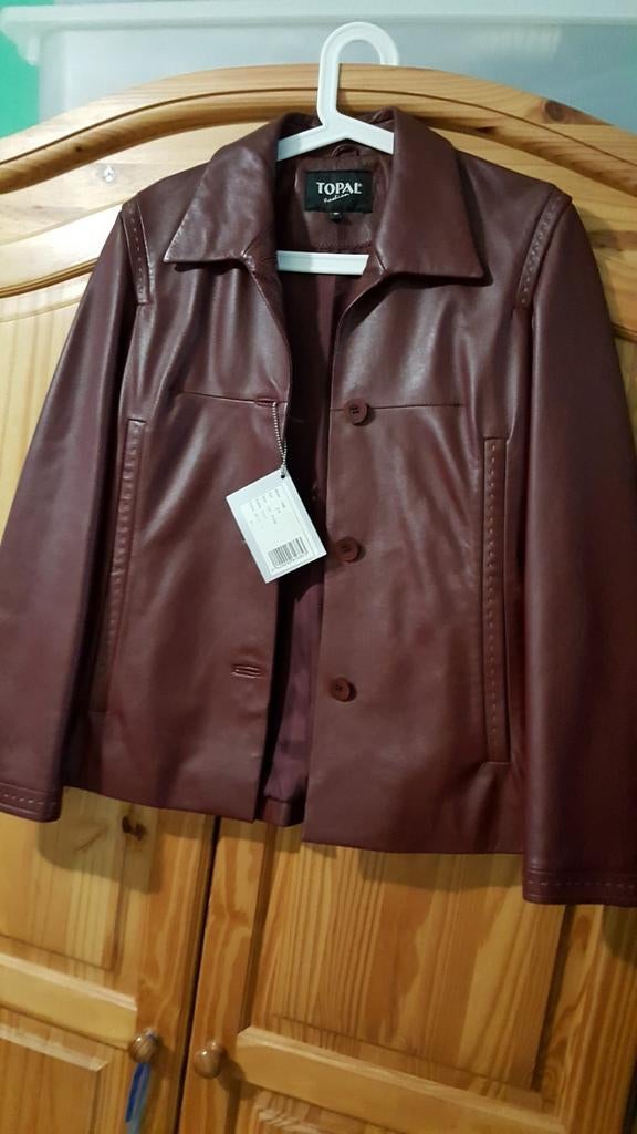Veste cuir véritable dame  taille 38 neuf pour 45 €, Enlèvement, Comme neuf